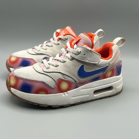 2023 Nike Air Max 1 SE Easy On Tie Dye Athletic Shoes - Kids Toddler Size 13 - Picture 2 of 8